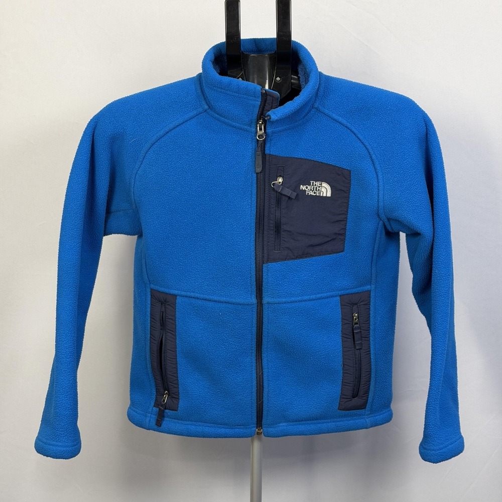 The North Face Jacket Aprox Youth 10-12 Blue Fleece Full Zip Outdoor‎ Hiking